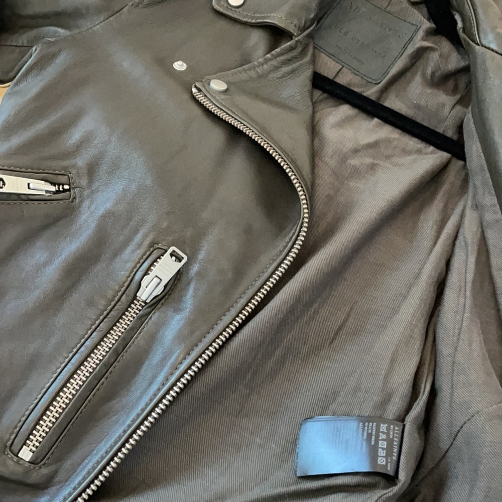 Balfern Biker All Saints leather jacket US2 - Picture 7 of 7